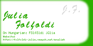julia folfoldi business card